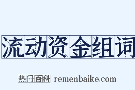 流动资金组词是什么意思的图片